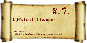 Ujfalusi Tivadar névjegykártya